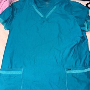 Teal V-Neck Scrub Top Cherokee scrub top